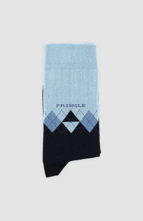 Pringle Calvin Two-Tone Argyle Sock