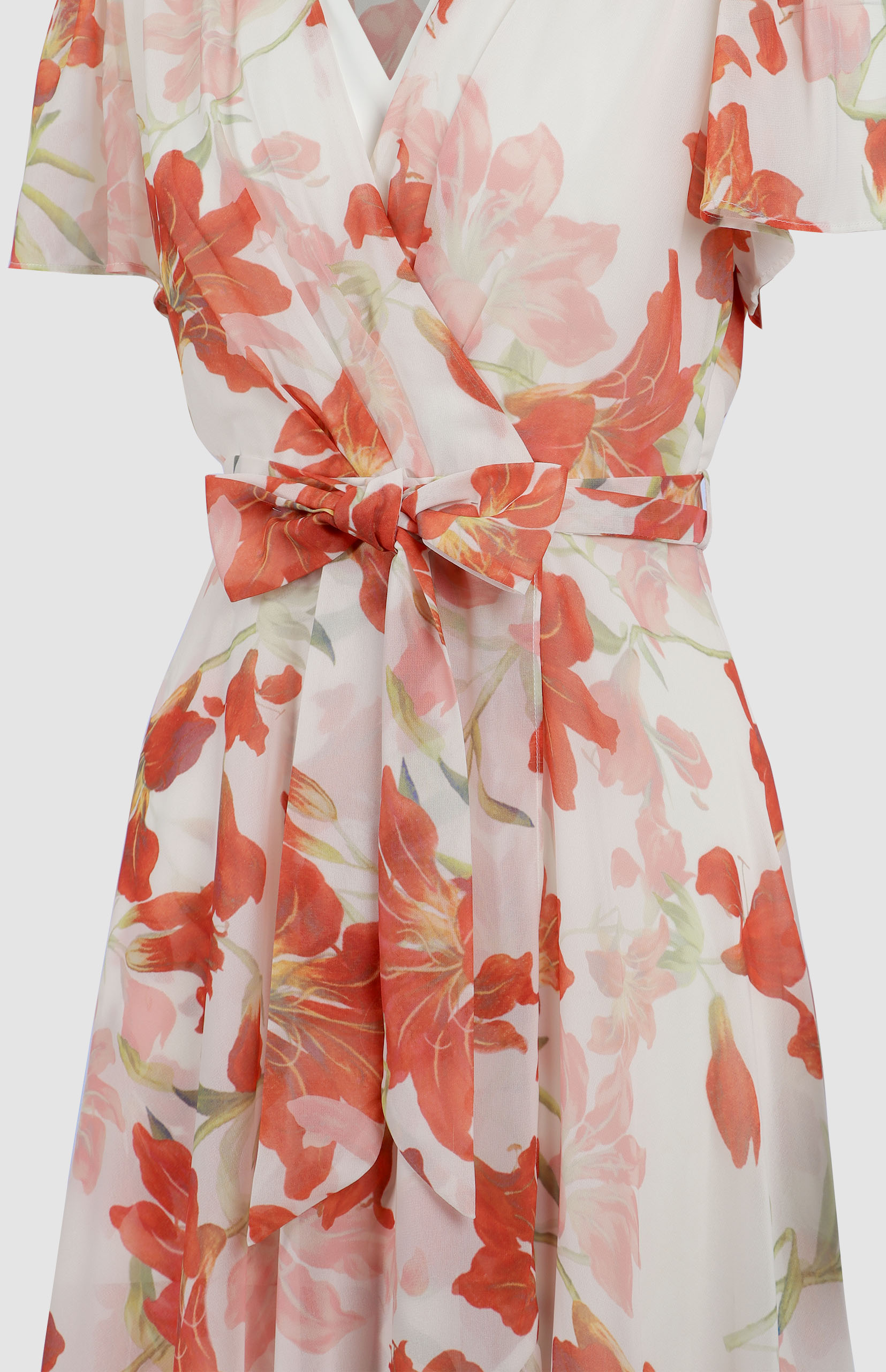 Irene Floral Midi Wrap Dress - Image 2