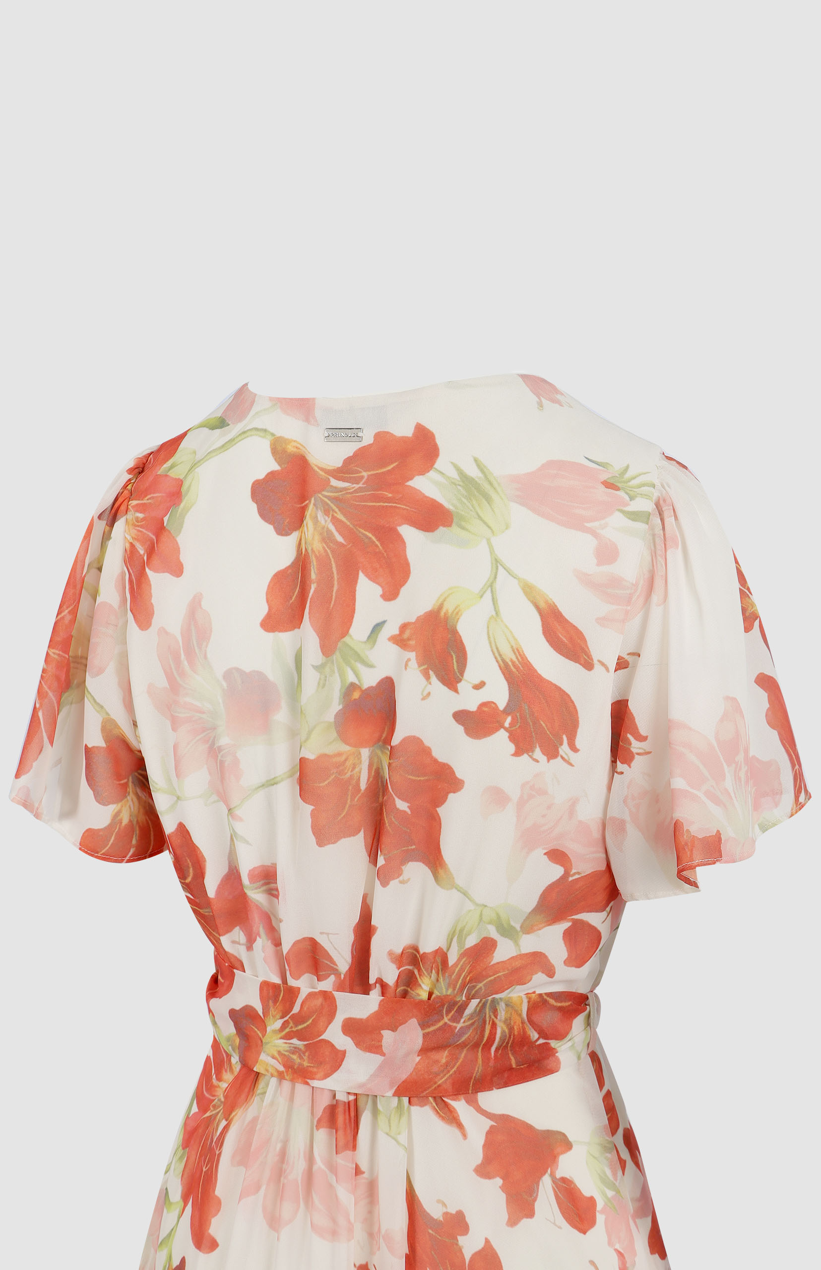 Irene Floral Midi Wrap Dress - Image 3