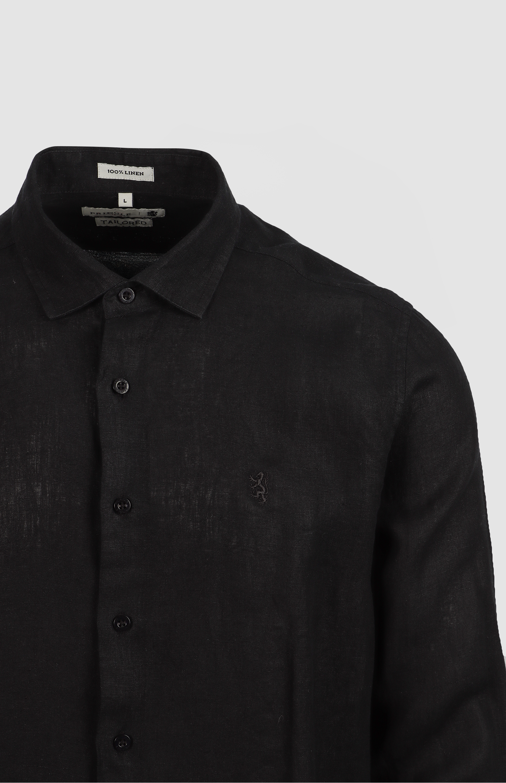 Sean Long Sleeve Tailored Linen Shirt - Image 2