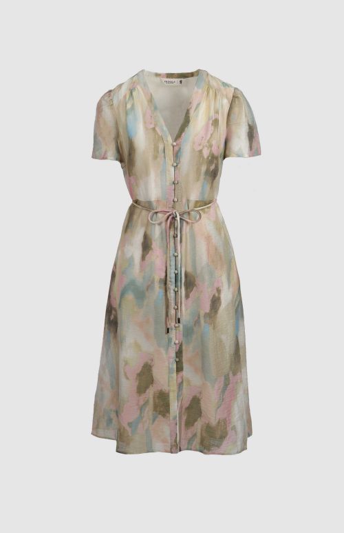 Erika Blouson Sleeve Midi Dress