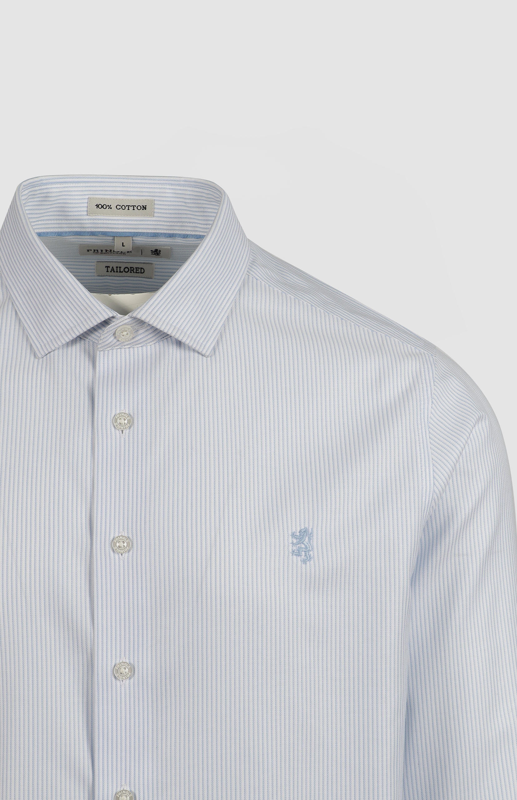 Pringle Ronan Anti-Wrinkle Stripe Tailored Shirt - Image 2