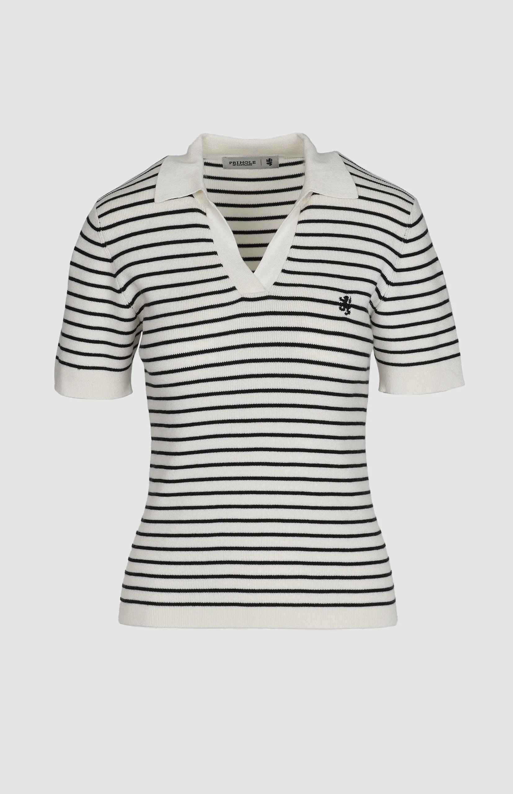 Maeve Rib Knit Stripe Golfer