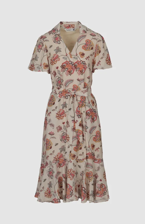 Isabella Floral Satin Dress