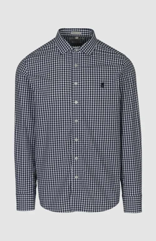 Bernard Gingham Easy Care LS Tailored Shirt